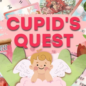 Kids Valentine&#39;s Day Escape Room. Printable Escape Room Kit. Cute Valentine&#39;s DIY Escape Room Activity Game. Cupid&#39;s Quest Escape Room Game
