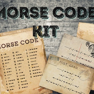 At home escape room, morse code prop kit. Create your own secret messages and props using our morse code kit.