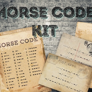 At home escape room, morse code prop kit. Create your own secret messages and props using our morse code kit.