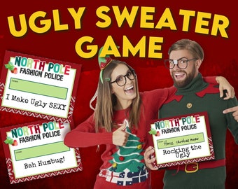 Ugly Sweater Party Game for your Christmas get together. Grab a camera and get some fab festive pictures with our fun Christmas game.