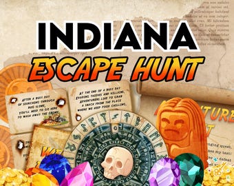 Printable Escape Room: Indiana Jones Adventure, Treasure Hunt (PDF Download