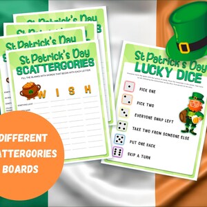 St Patrick's Day Game Bundle. Celebrate the luckiest day of the year with our printable party games and props for kids & adults. image 3