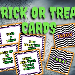 Halloween kids game. Trick-or-Treat Halloween tic-tac-toe game. Printable game, ready to download, print and play image 2