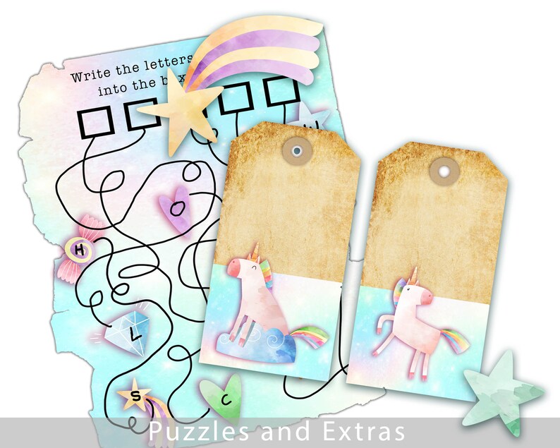 birthday treasure hunt clues scavenger hunt unicorn themed etsy