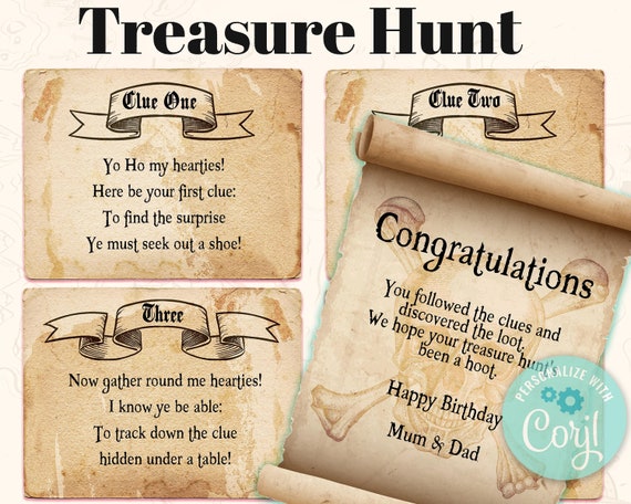 pirate-treasure-hunt-clues-scavenger-hunt-clues-personalise-clues-perfect-for-a-birthday