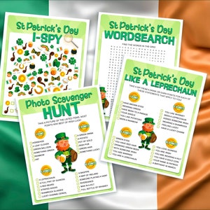 St Patrick's Day Game Bundle. Celebrate the luckiest day of the year with our printable party games and props for kids & adults. image 2