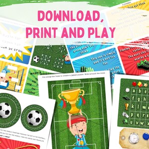 Soccer Birthday Treasure Hunt. Birthday present hunt. Indoor Activity, Puzzle Games. Birthday Scavenger Hunt, Instant Download. Printable image 4