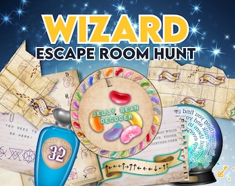 Wizard Escape Room Printable Party Game | Tween Treasure Hunt Puzzle Game | DIY Family Escape Adventure | Birthday Party Clue Kit