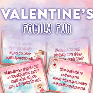 Kids Valentine's treasure hunt. Cute valentine's activity game for kids. Includes puzzles and secret codes. Find the valentines treasure. image 4
