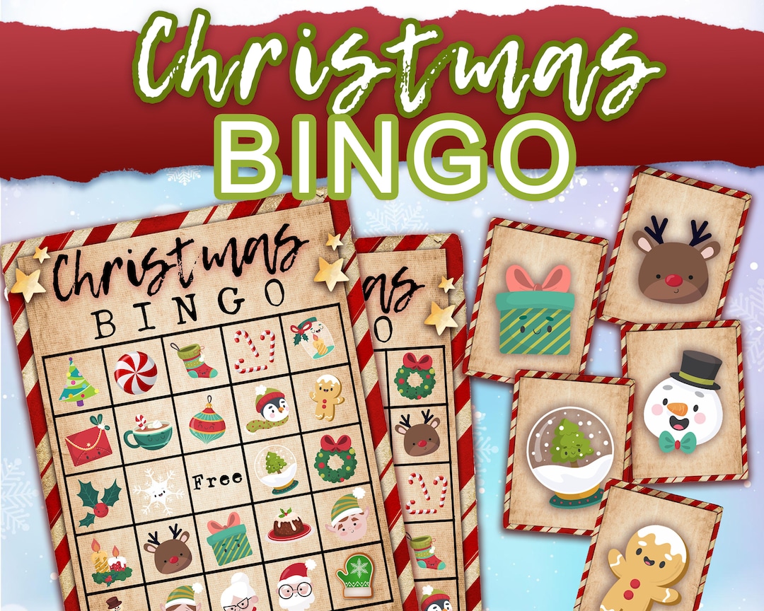 christmas-bingo-30-printable-bingo-cards-and-etsy for Free Christmas Printable Bingo Cards Christmas Bingo. 30 Printable Bingo Cards And - Etsy for Free Christmas Printable Bingo Cards