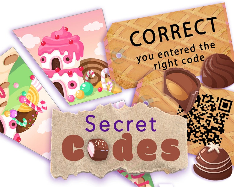 Escape room game for kids. Chocolate factory themed printable Etsy