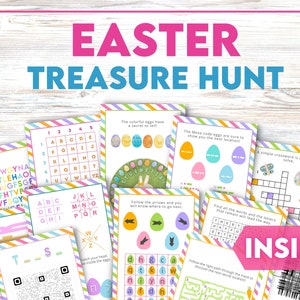 Easter Treasure Hunt for Teens. Scavenger hunt to solve secret messages great for older kids.