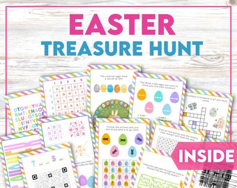 Easter Treasure Hunt for Teens. Scavenger hunt to solve secret messages great for older kids.