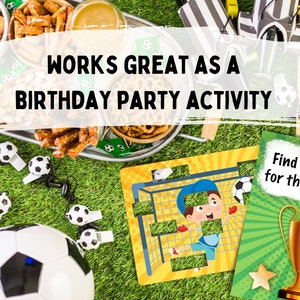 Soccer Birthday Treasure Hunt. Birthday present hunt. Indoor Activity, Puzzle Games. Birthday Scavenger Hunt, Instant Download. Printable image 6