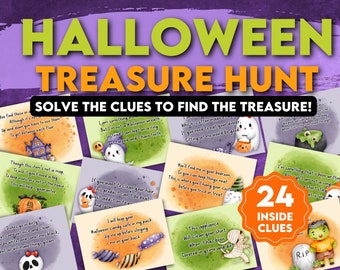 Halloween Inside Scavenger Hunt, Treasure Hunt Game. Halloween Printable Games for Kids.