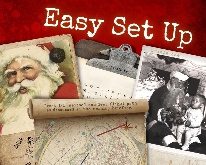 Escape room game. DIY printable Christmas themed escape room.. Family fun printable game. image 2