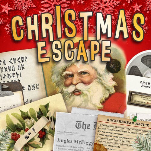 Christmas Escape Room Game Digital Printable Etsy