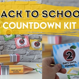 Back To School Countdown Activity Kit. Pencil Gift Box, Plus Secret Messages. Fun Back to School Activity Bundle.