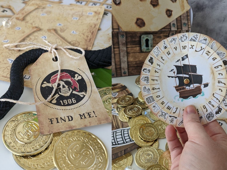 Kids pirate escape room secret codes.