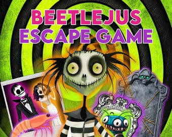 Halloween Escape Room Game. Solve the clues in this escape room kit. Great for a tween's party activity. Will you solve all the puzzles?