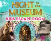 Kids Printable Escape room kit. Night At the Museum puzzle game. Kids printable party game. Will you solve the clues and escape in time?
