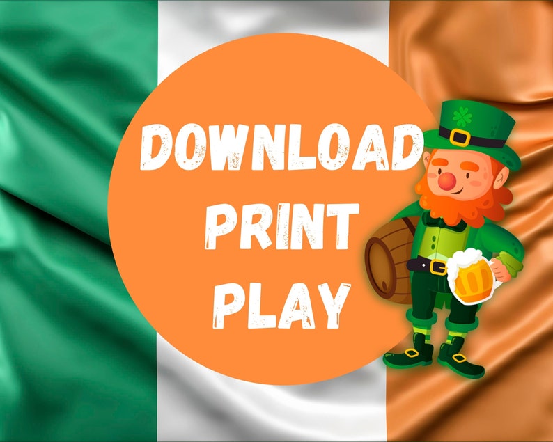 St Patrick's Day Game Bundle. Celebrate the luckiest day of the year with our printable party games and props for kids & adults. image 7
