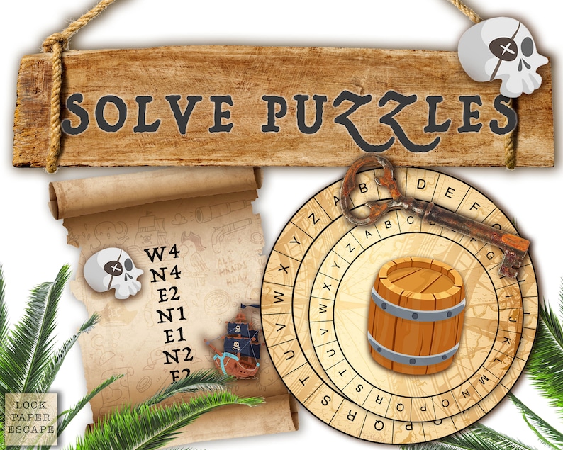 Escape room game for kids. Escape room printable pirate | Etsy