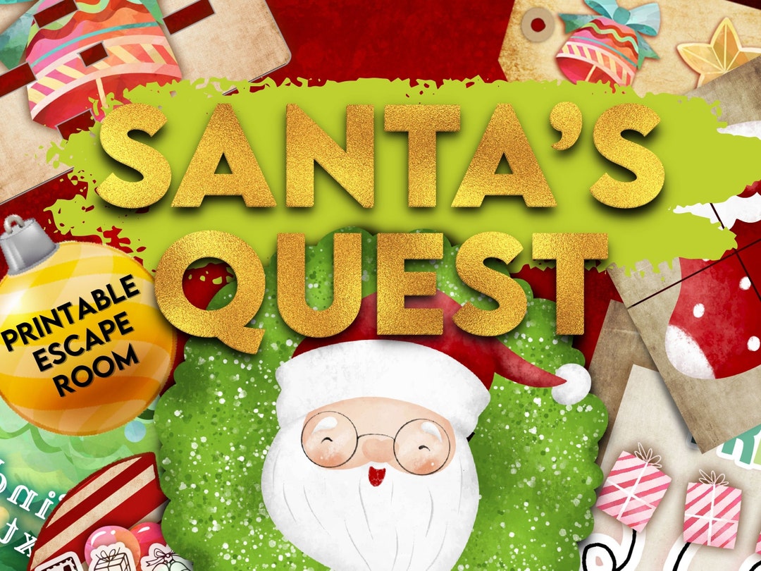 Christmas Escape Room Game. Kids Puzzle Game Includes Secret Codes, Ciphers and Clues. Fun 