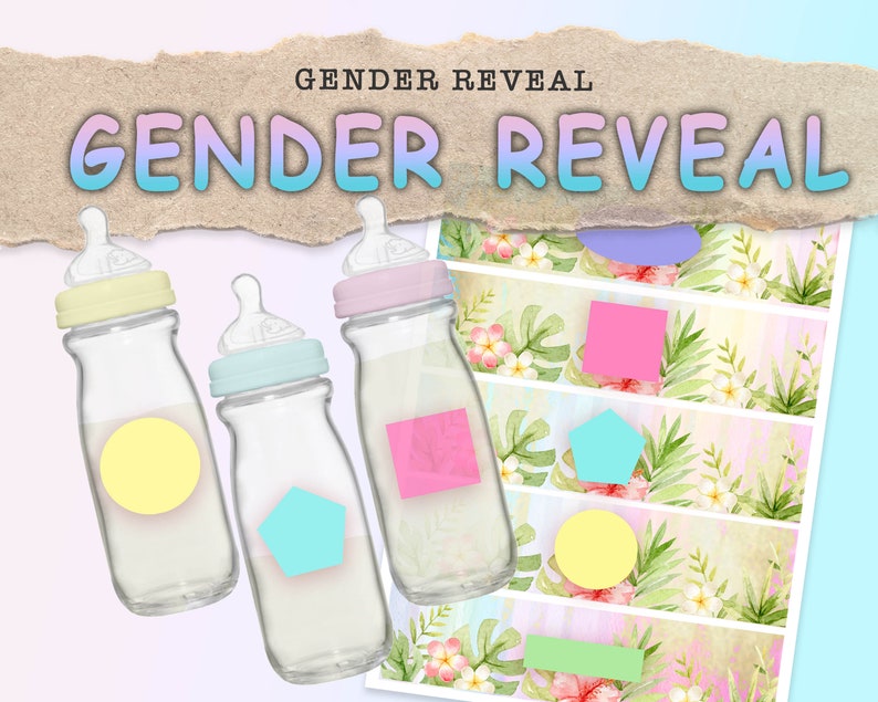 Baby Shower escape room gender reveal game. Will it be stashes or lashes Colourful family fun party printable game. image 3