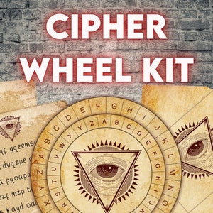 Escape room prop, Cypher wheel printable. Fun secret code activity for birthday parties, or special reveals.