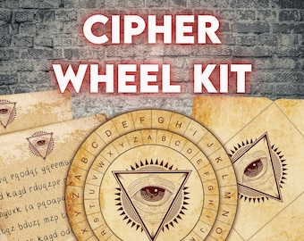 Escape room prop, Cypher wheel printable. Fun secret code activity for birthday parties, or special reveals.