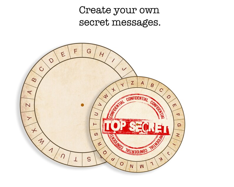 Cipher wheel printable spy escape room prop. Fun Spy secret | Etsy