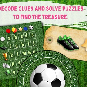 Soccer Birthday Treasure Hunt. Birthday present hunt. Indoor Activity, Puzzle Games. Birthday Scavenger Hunt, Instant Download. Printable image 5