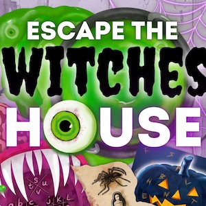 Halloween escape room for kids. Printable Halloween party game, packed with puzzles. Have a spook-tackular Halloween.