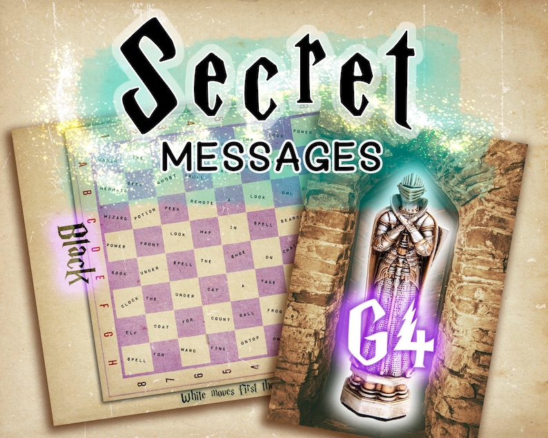 wizard treasure hunt escape game printable puzzle kit family etsy
