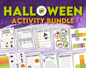Halloween Activity Bundle: Kids Party Games (Digital Download)