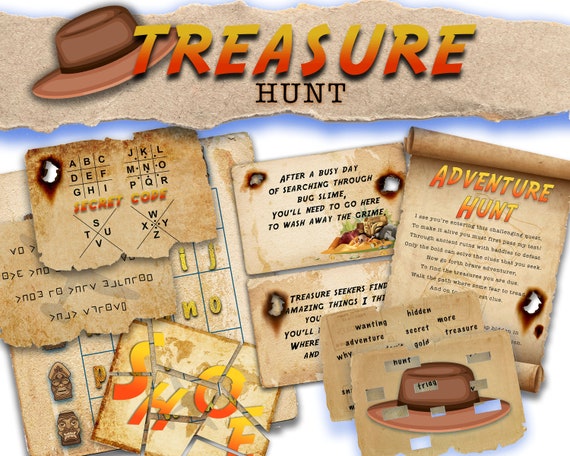 treasure hunt clues scavenger hunt clues adventurer theme puzzles and