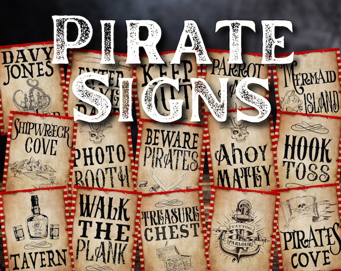 Pirate Photo Booth Printable Props INSTANT DOWNLOAD Moustache, Beards ...