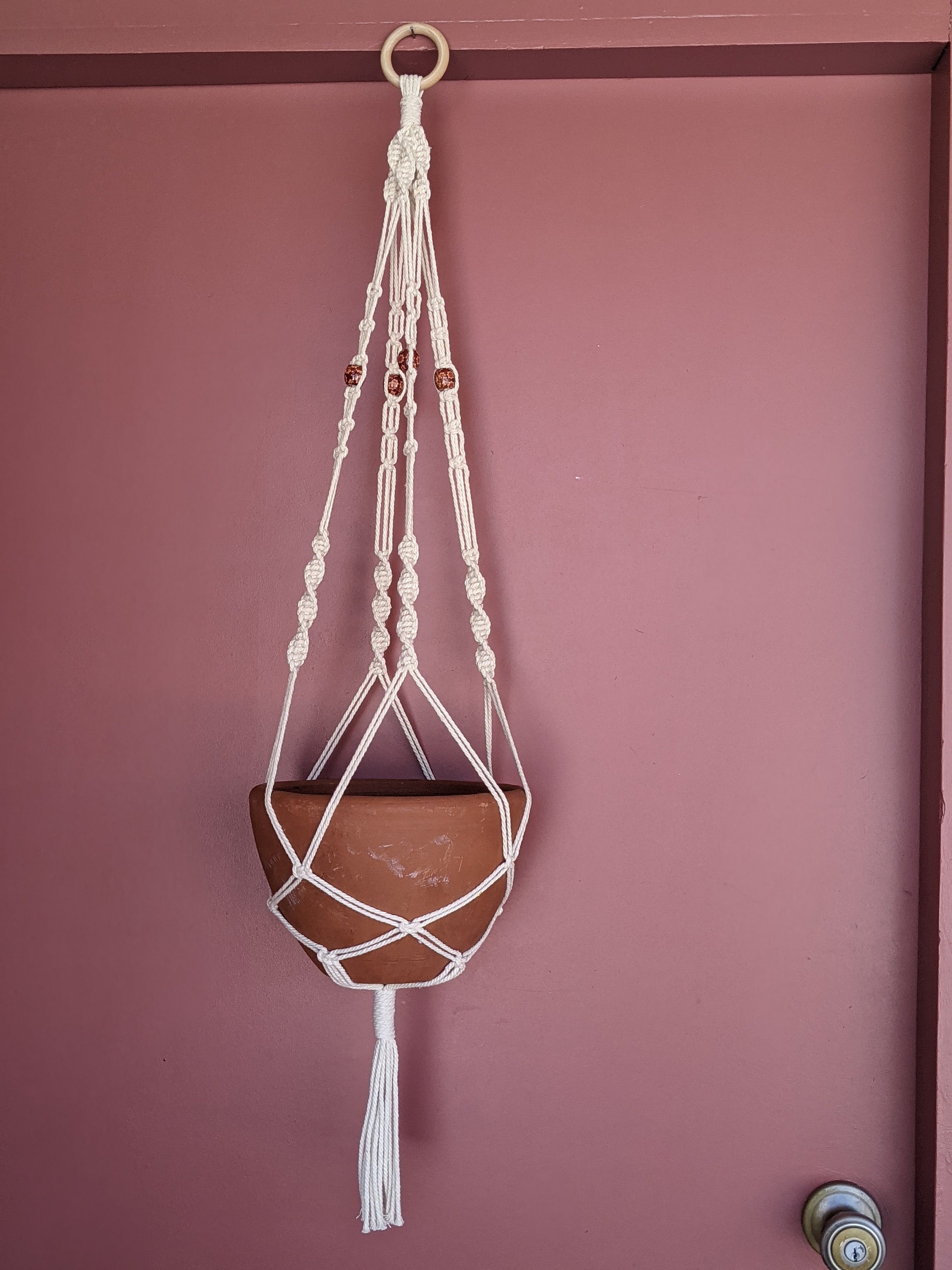 Makramee Pflanzenaufhänger mittelgroß | Etsy