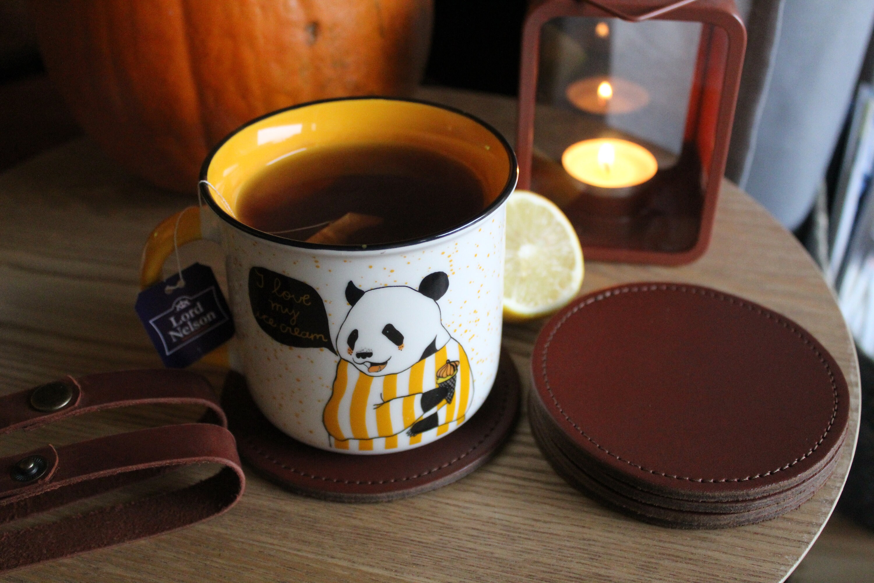 Leather Coffee Mug Coaster Set of Leather Mug Coasters 4 Etsy