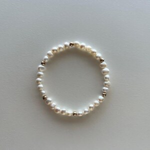 Handmade 14k Gold Filled Beaded Pearl Bracelet
