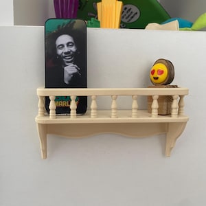 Mini Wall Shelf with Double-Sided Tape – Easy Mount Floating Shelf for Small Decor & Accessories, Space-Saving PLA Organizer