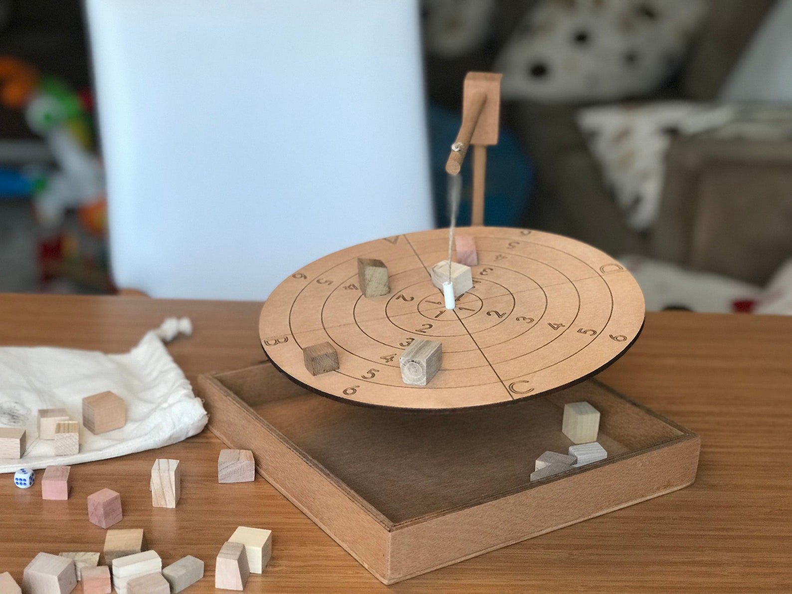 Wooden Balance Board Game Wooden Toy Balancer Game Waldorf Etsy