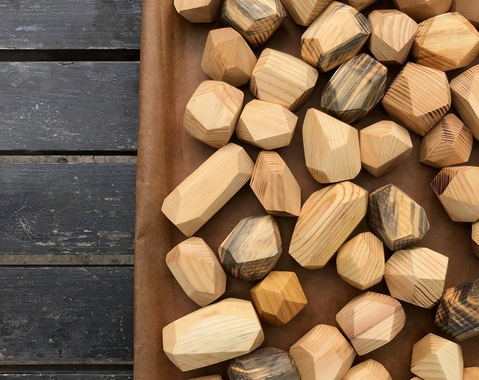 Balancing Stones, Wooden Rocks, Wooden Stones, Building Blocks ...