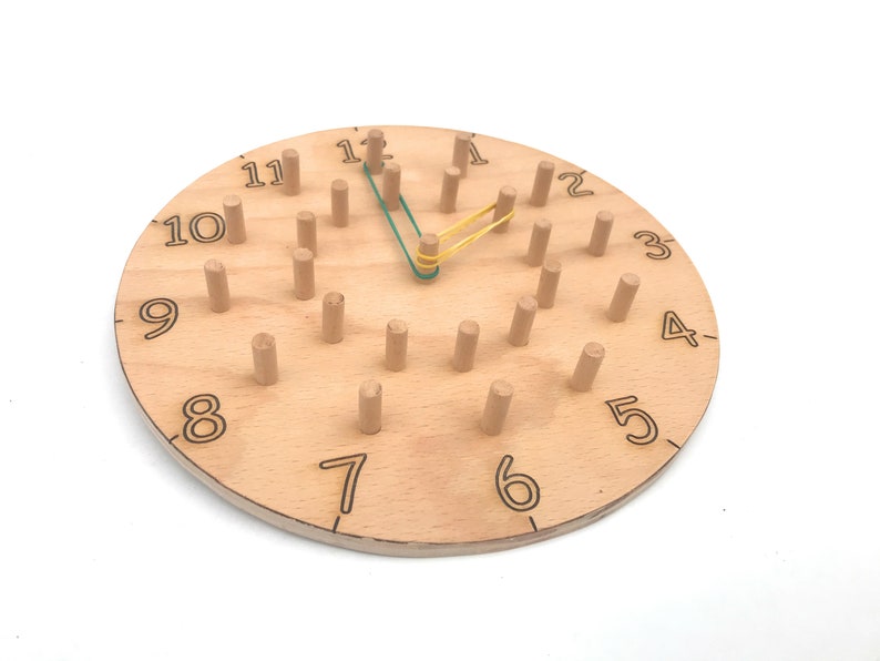 wooden clock for toddlers