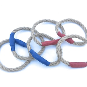 6 Rope Ring Toss Throwing Rings - Throwing Game Rings - Rings Only - Free Shipping