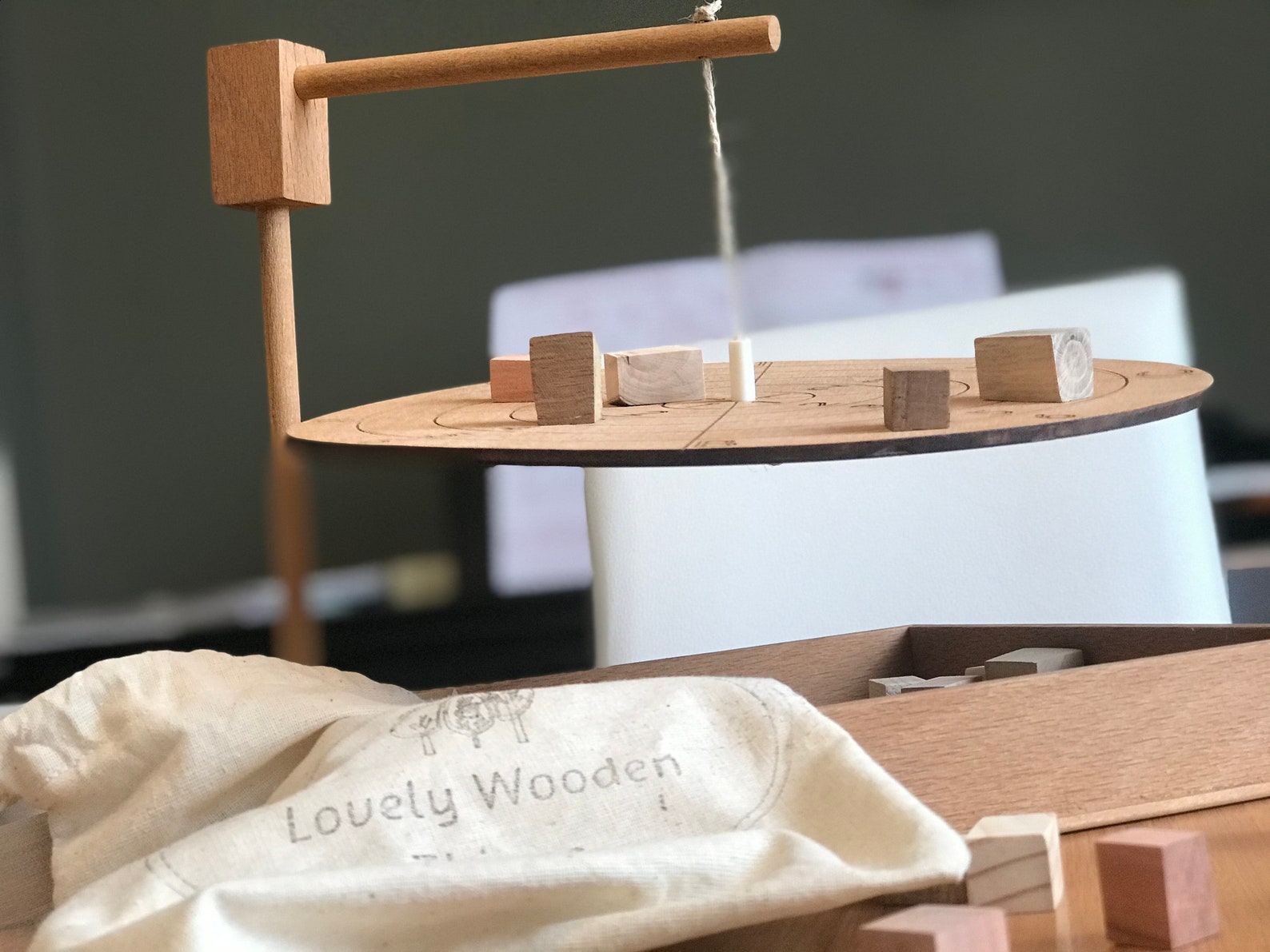 Wooden Balance Board Game Wooden Toy Balancer Game Waldorf Etsy