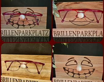 Kleiner personalisierter Brillenparkplätze, Geschenk, Mitbringsel, Klötzchendeko