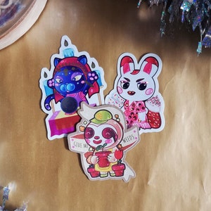 Paquete de pegatinas Animal Crossing Racine / Tiphaine / Astrid