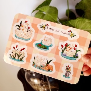 Feuille Stickers La Mare Aux Canards  / Sticker Sheet Ducks / Ducks Glitters Stickers / Autocollants Canards
